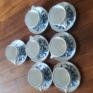 Vintage Blue Danube Tea Cup & Saucer Set